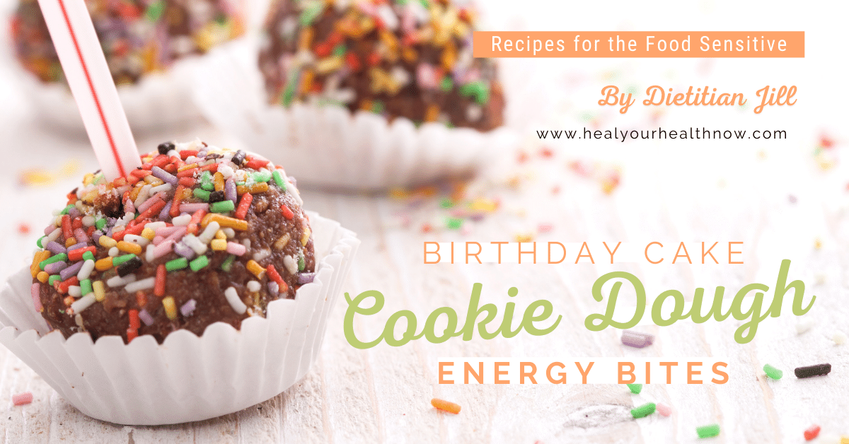 Birthday Cake Cookie Dough Energy Bites - Heal Your Health Now